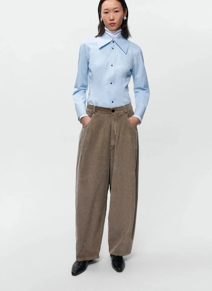 Cordera - Velvet Cotton Jeans | Sage