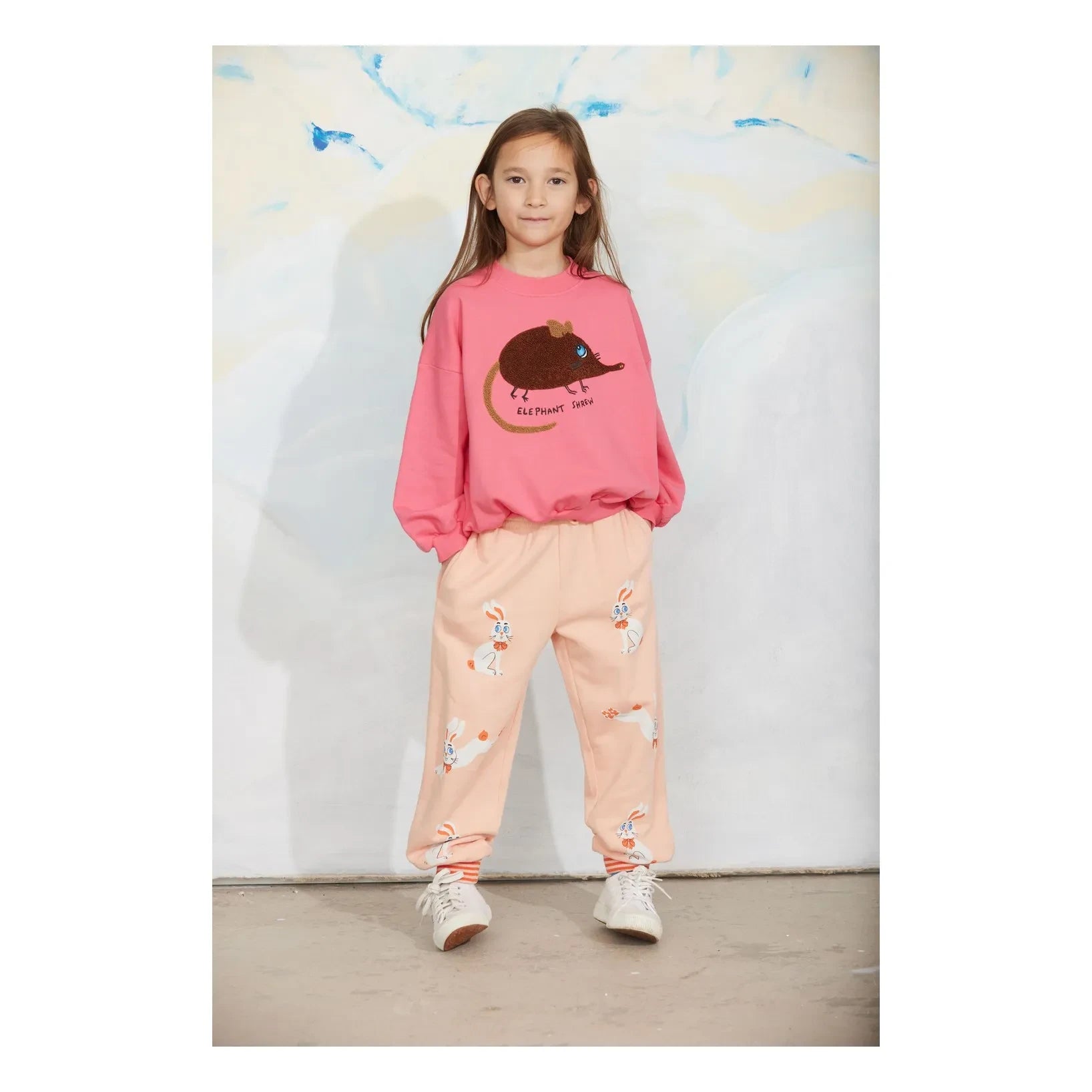 Mini Rodini - Tavşanlı Organik Pamuklu Jogger | Pembe