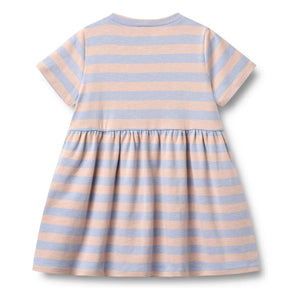 Wheat - Striped Anna Jersey Dress Organic Cotton | Pale Pink