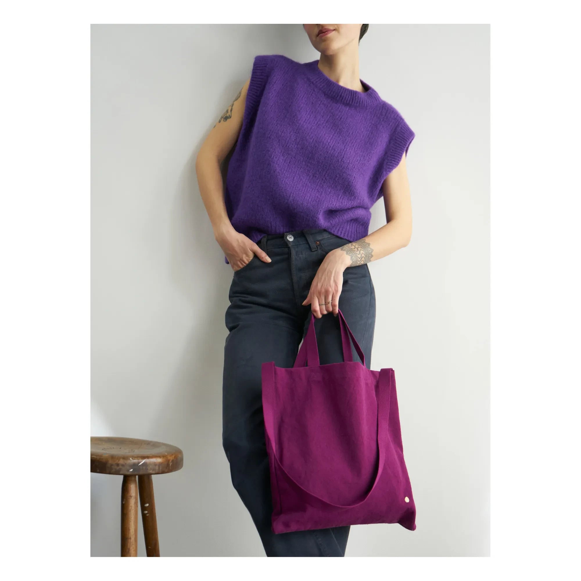 La cerise sur le gâteau - City Iona Bag, Cotton Canvas | Crimson