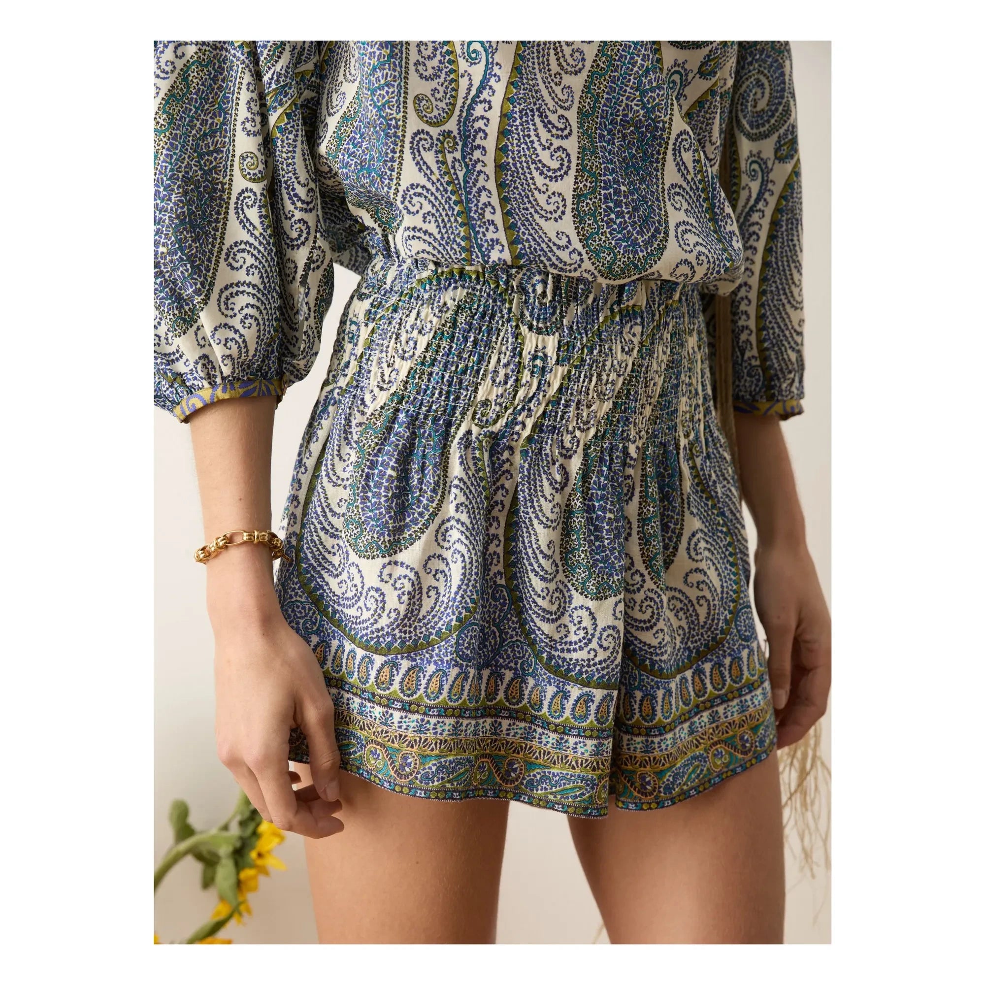 Boteh - Arcadia Linen Shorts | Lapis Lazuli