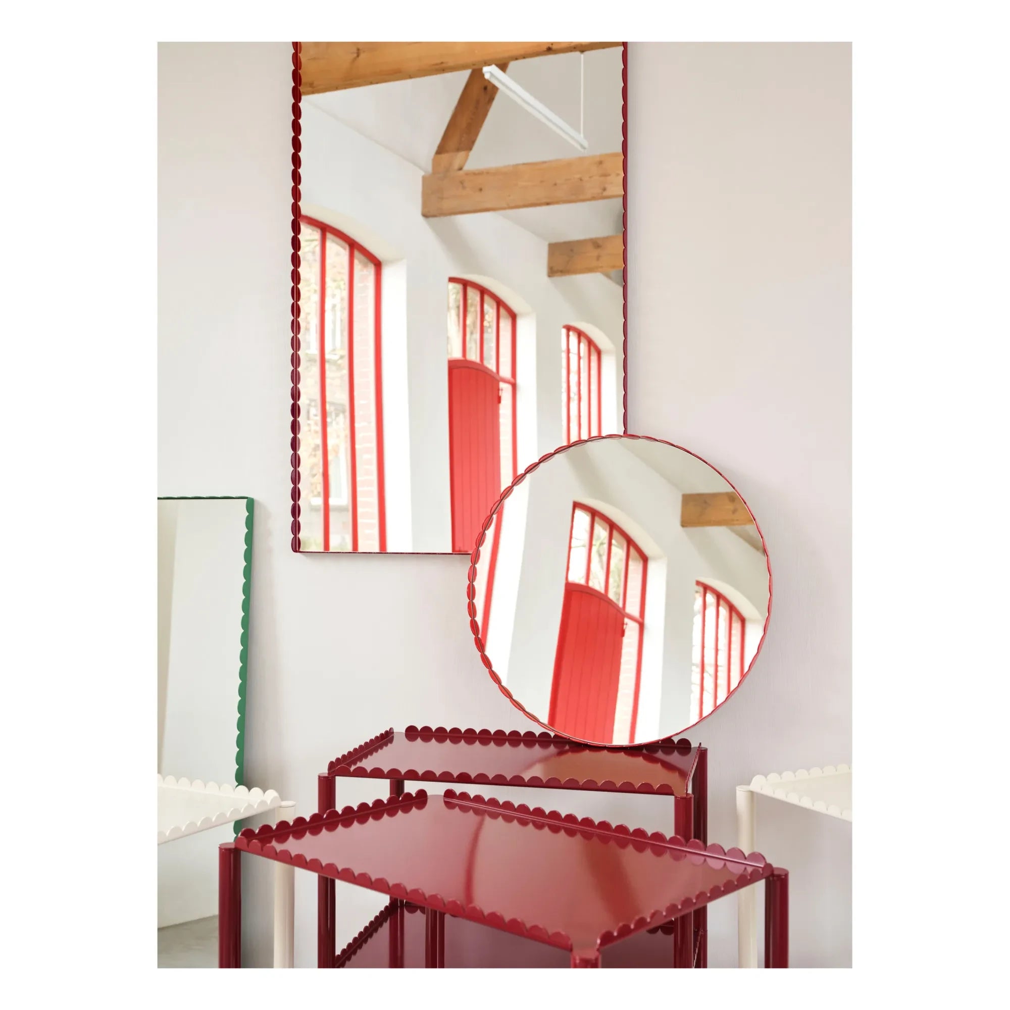 Hay - Arcs Mirror - Muller Van Severen | Red