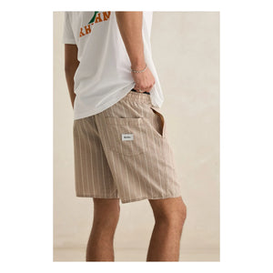 Rhythm - Striped Jam Shorts | Dark Beige