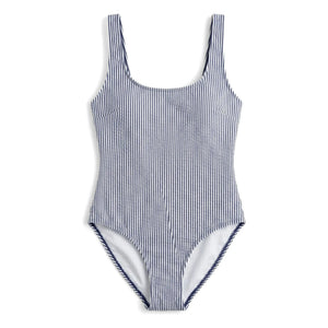 Smallable Kid - Salma Striped Swimsuit | Navy Blue