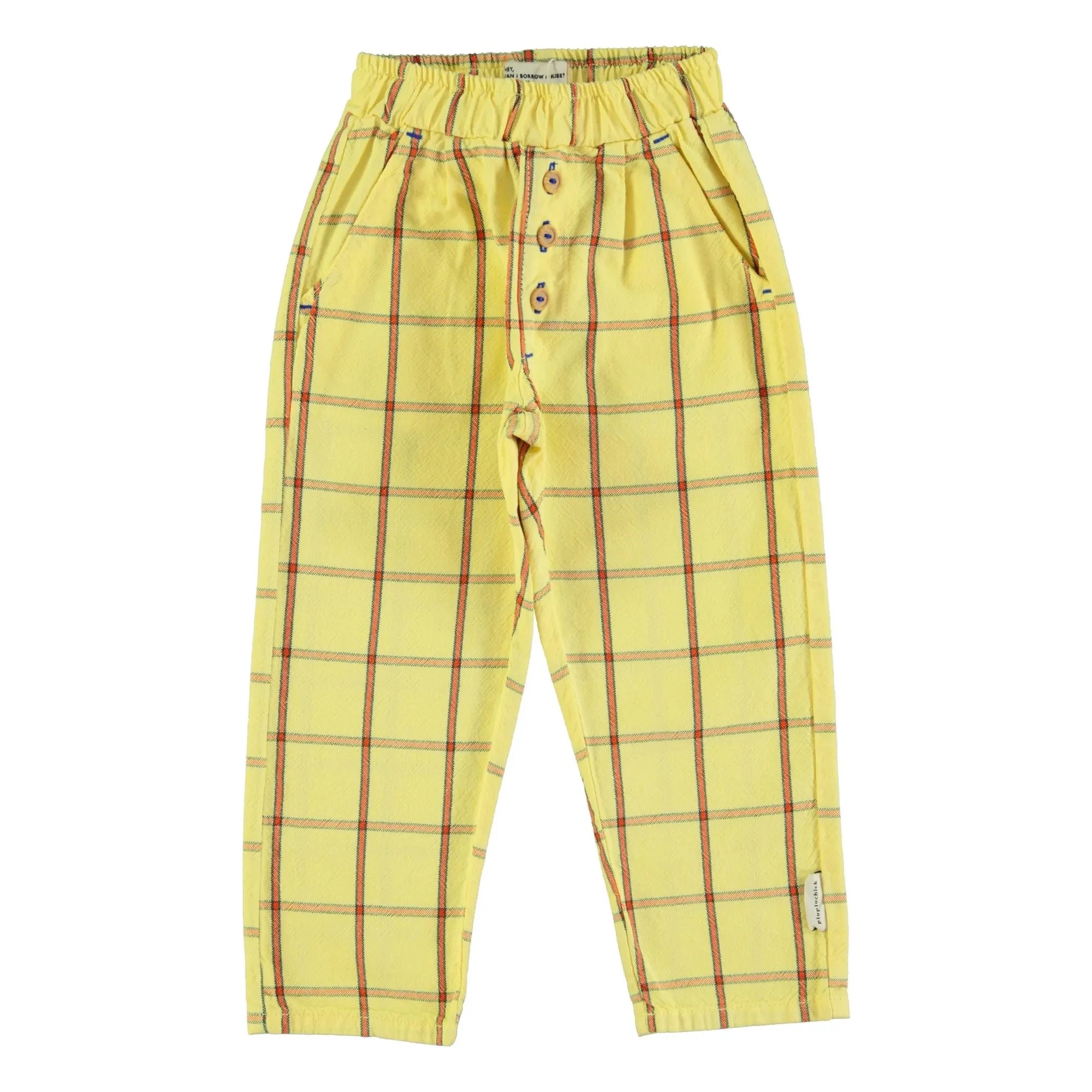 Piupiuchick - Checkered Pants | Light Yellow