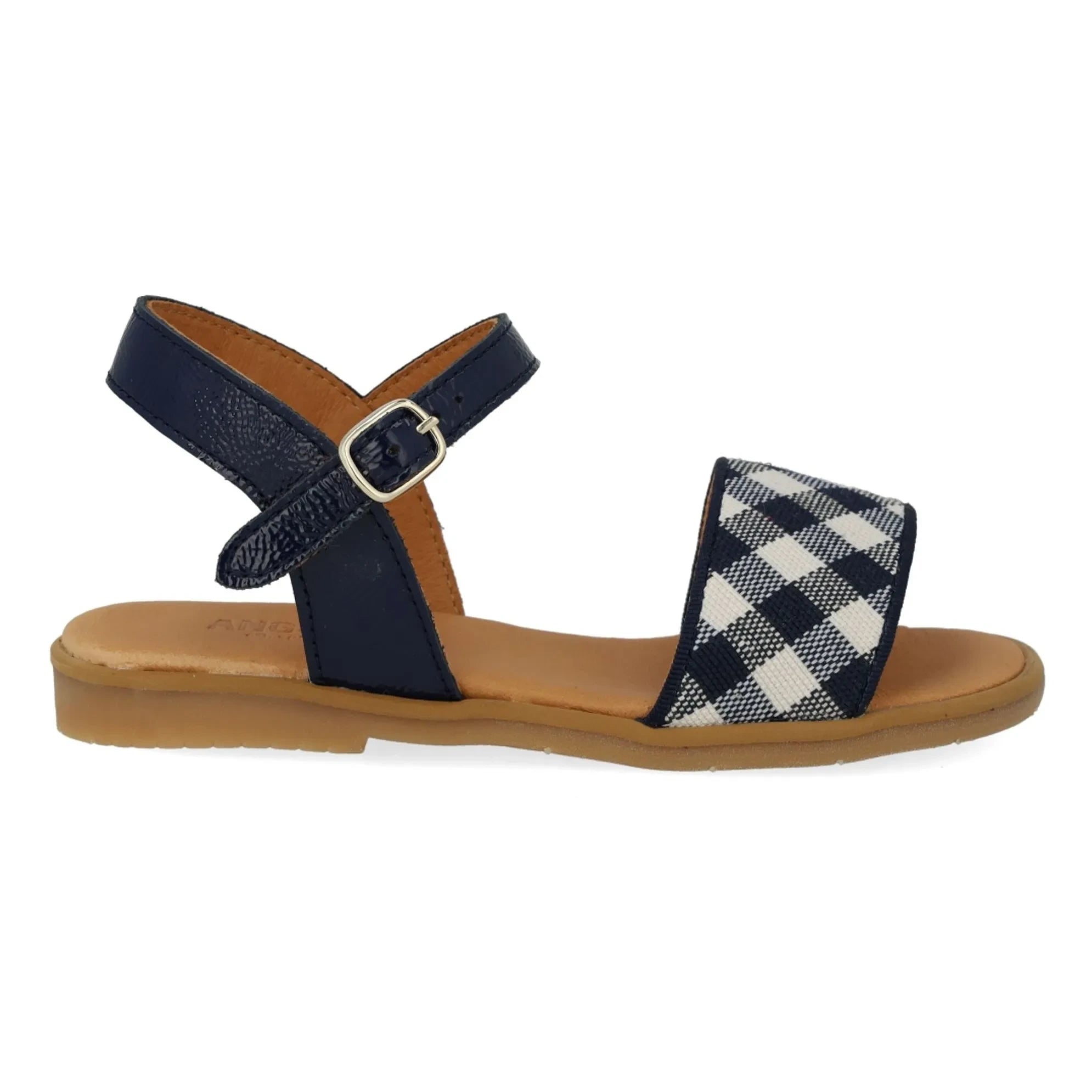 Angulus - Carreaux Sandals | Navy Blue