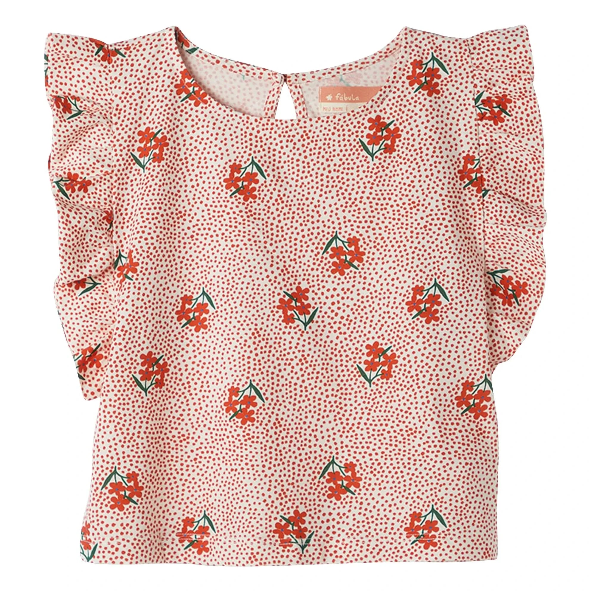 Fabula - Ruffled Sleeve Blouse | Red