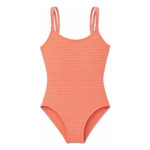 Lison Paris - Calypso Metallic Tek Parça Mayo | Mercan