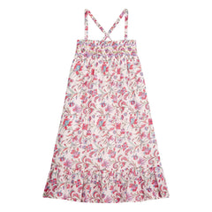 Louise Misha - Marceline Fleurie Organic Cotton Strapless Dress | Pink