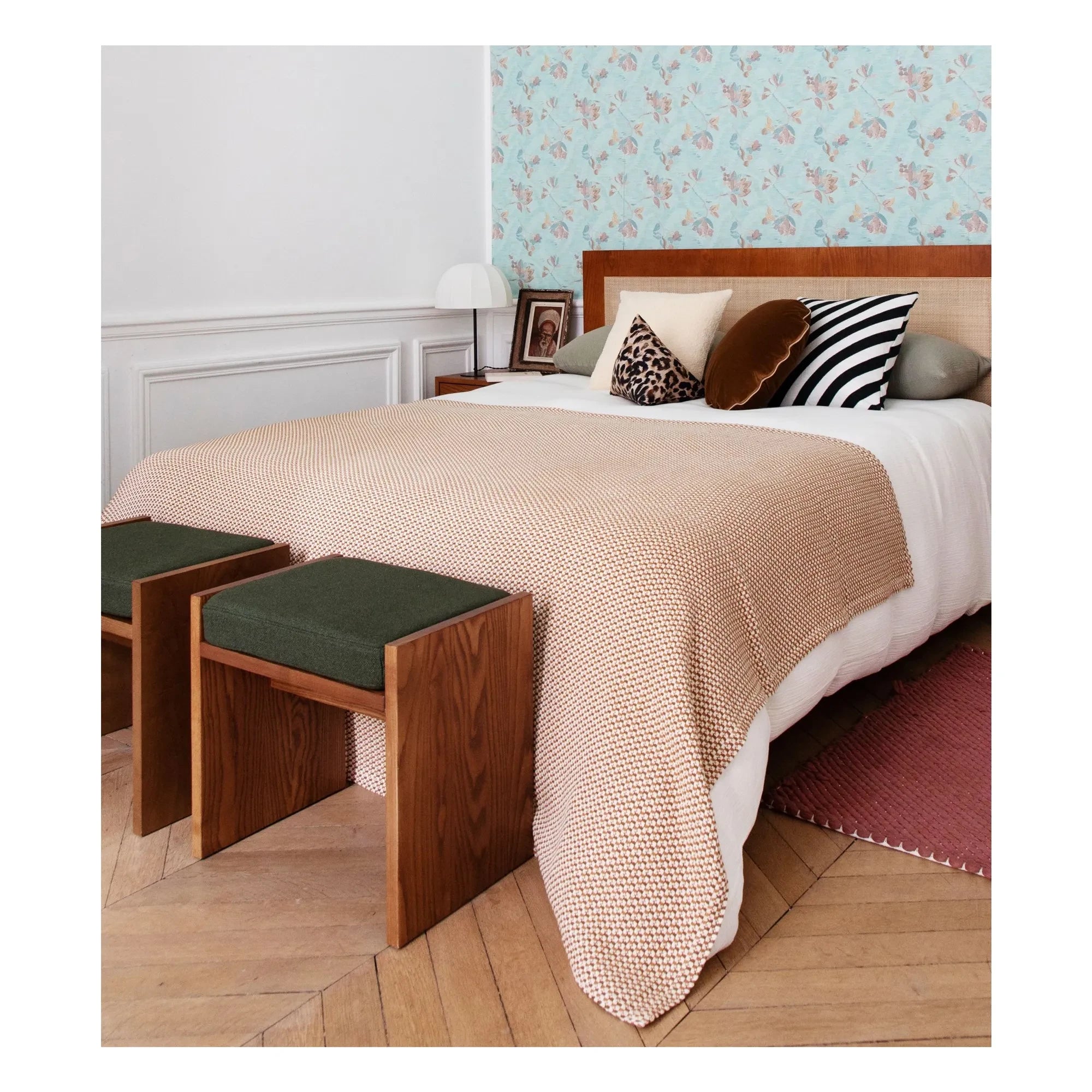 The Socialite Family - Miuccia Cotton Jacquard Blanket | Caramel