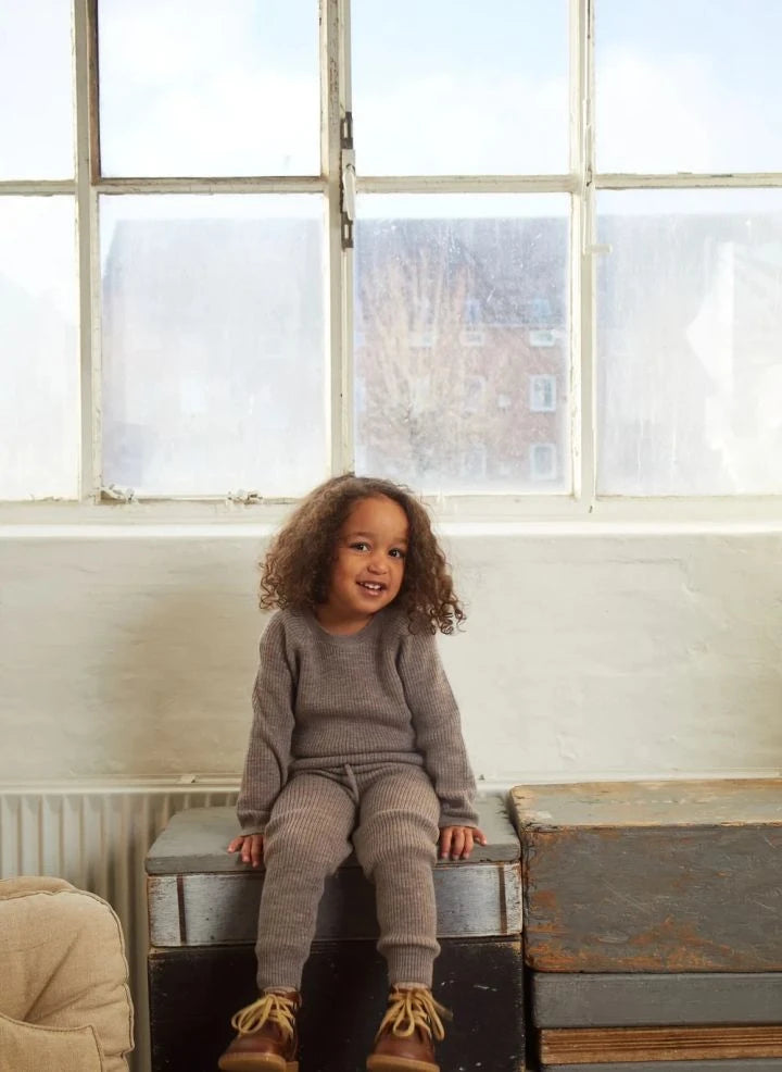 Copenhagen Colors - Classic Merino Wool Sweater | Taupe Brown