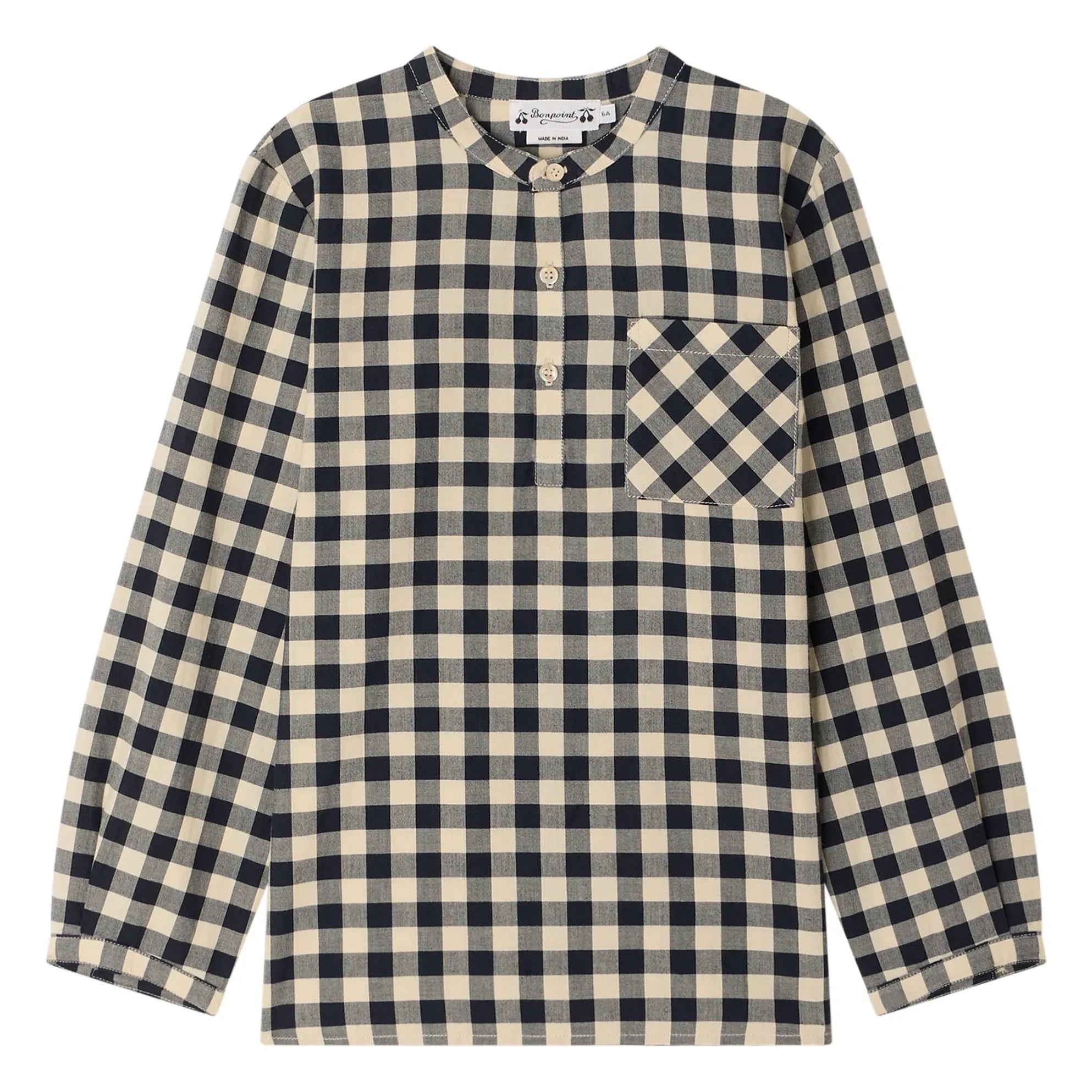 Bonpoint - Carreaux Artist Shirt | Ecru