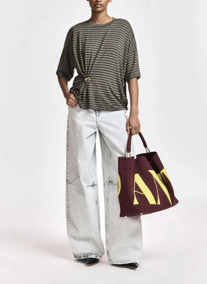 Essentiel Antwerp - Kriss Broche Tişört | Haki