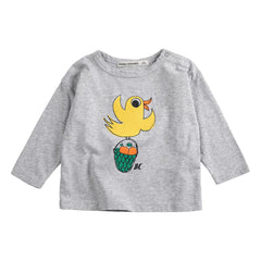 Bobo Choses - Organic Cotton Bird T-Shirt | Heather Grey