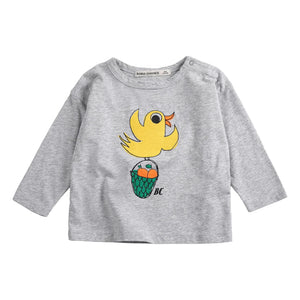 Bobo Choses - Organic Cotton Bird T-Shirt | Heather Grey