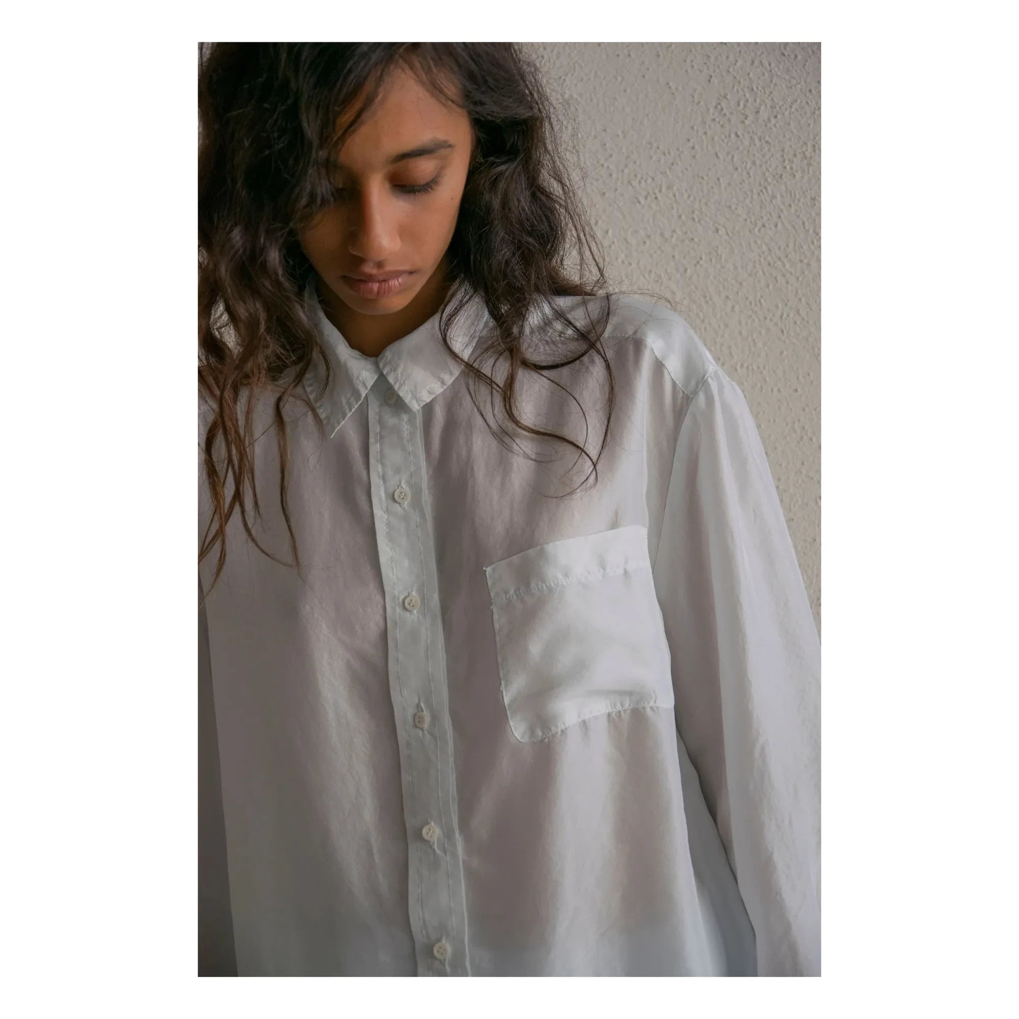 THEAVANT - Men's Silk Pongee Shirt | Light Blue