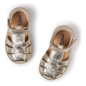 Petit Nord - Classic Scratched Sandals | Silver