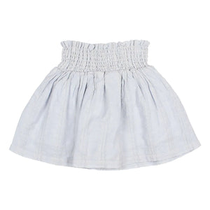 Búho - Lurex Cotton Voile Skirt | Light Blue