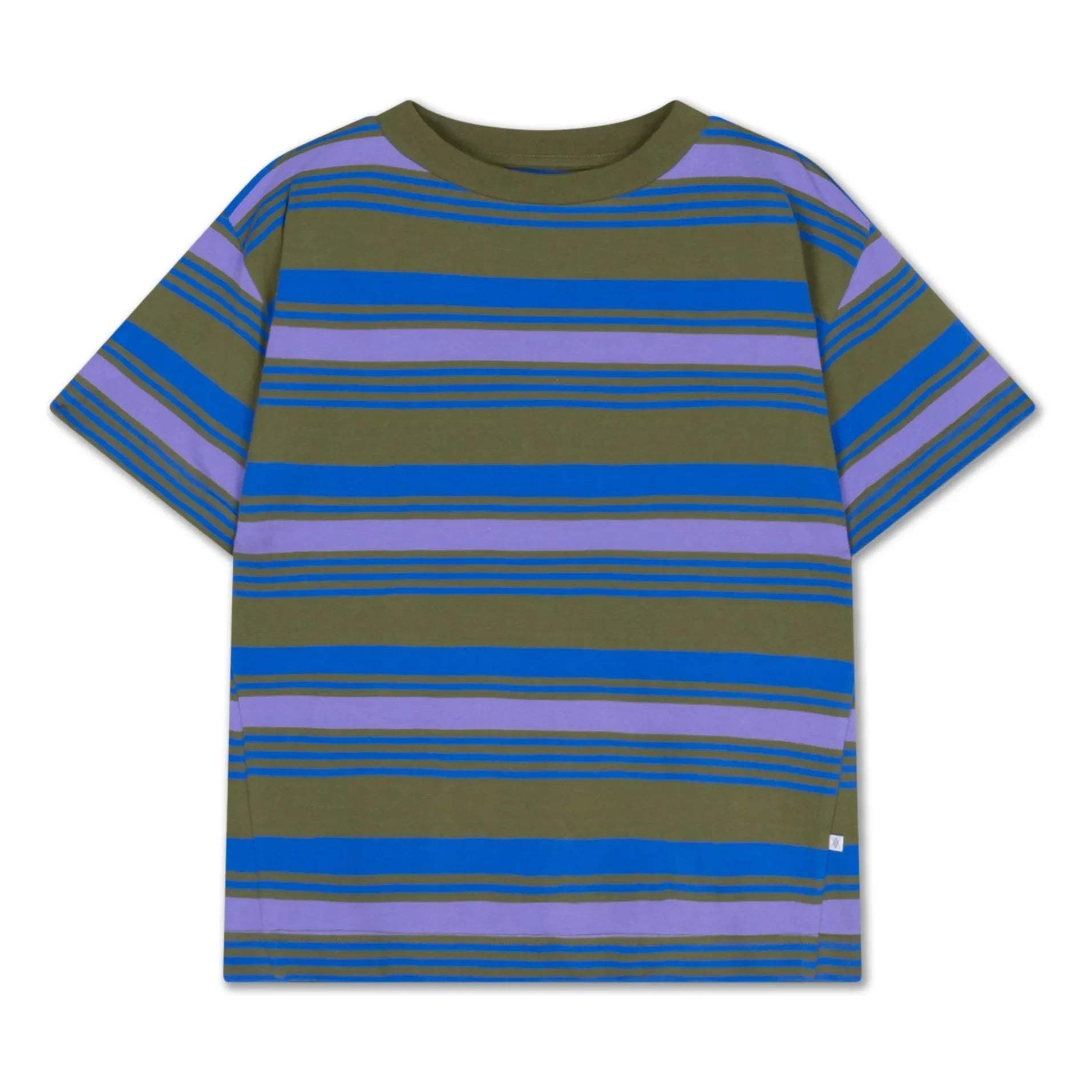 Repose AMS - Striped Organic Cotton T-Shirt | Khaki