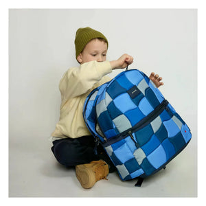 State Bags - Kane Double Pocket Plaid Backpack | Blue