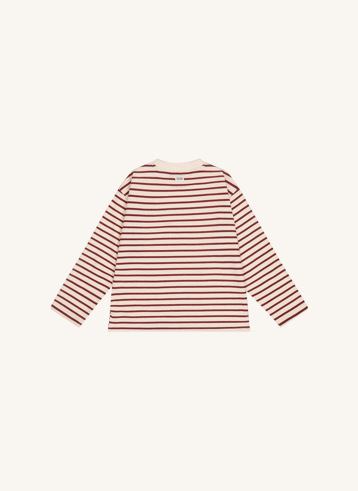 Tumble N'Dry - Celine Striped Organic Cotton T-Shirt | Burgundy