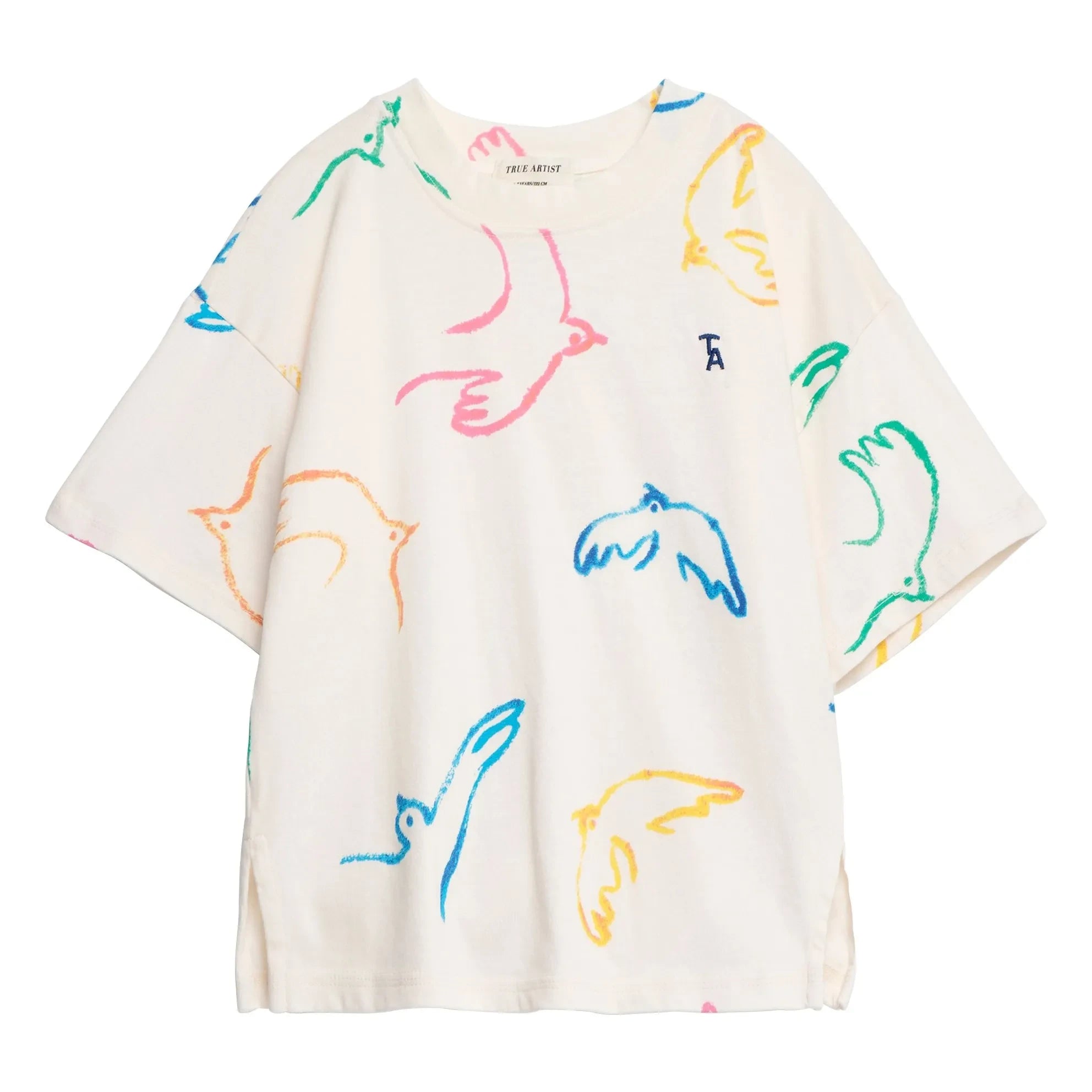 True Artist - T-shirt Birds Organic Cotton | Ecru
