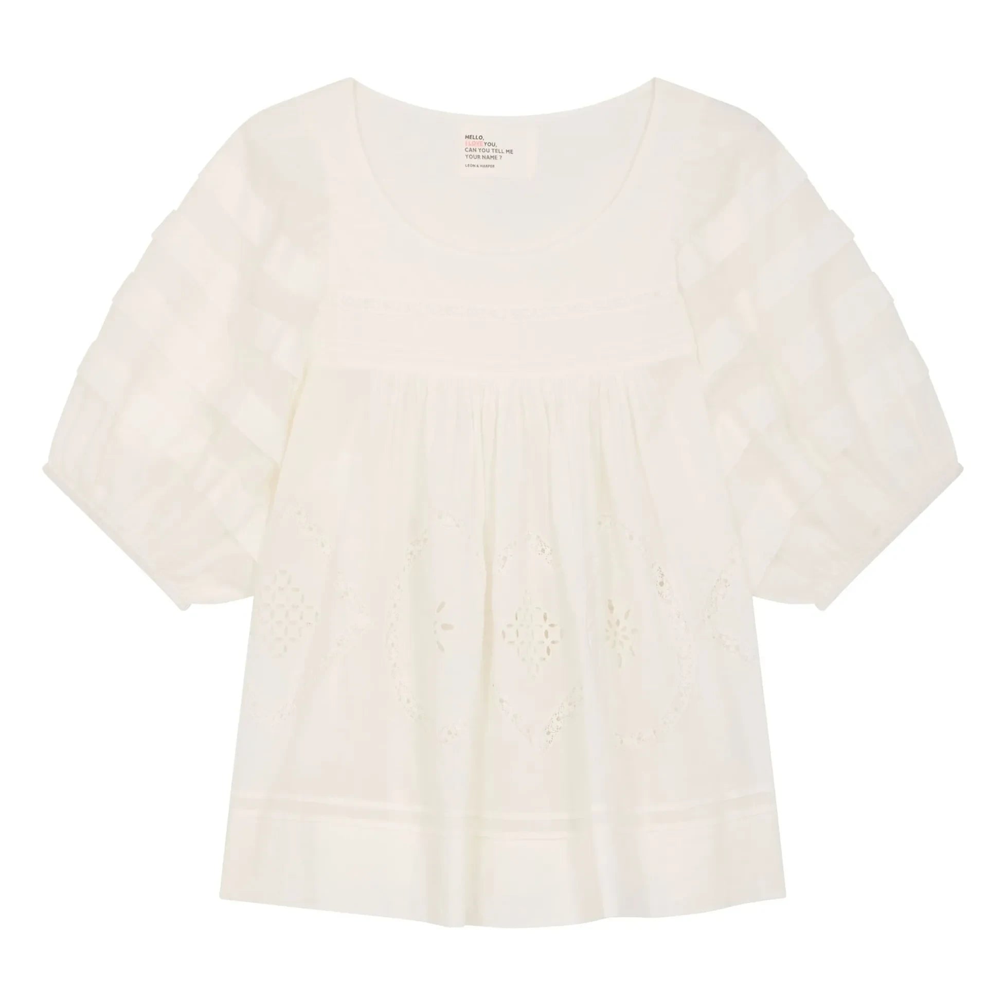 Leon & Harper - Cindie Organic Cotton Blouse | White