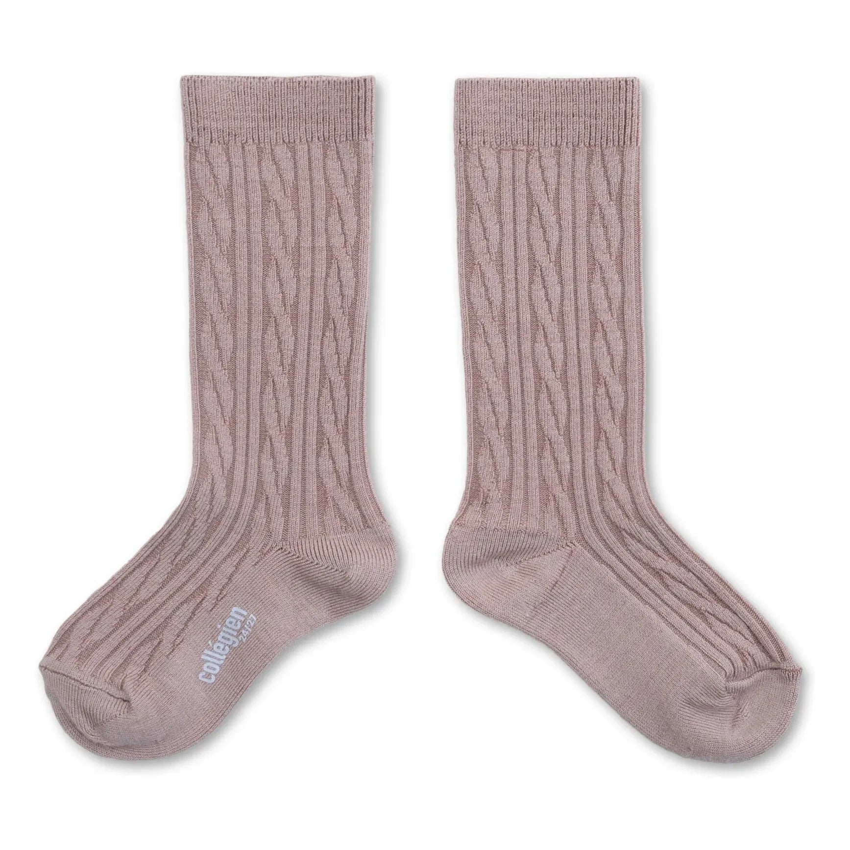 Collégien - Alix Merino Wool High Socks | Dust Pink