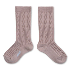 Collégien - Alix Merino Wool High Socks | Dust Pink