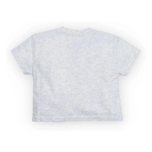 the new society - Baby Logo T-Shirt | Grey Melange