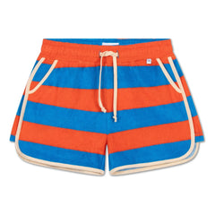 Repose AMS - Striped Organic Cotton Jogger Shorts | Red