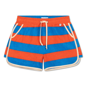Repose AMS - Striped Organic Cotton Jogger Shorts | Red