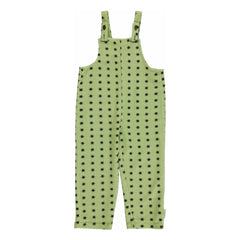 Piupiuchick - Fuzzy Organic Cotton Star Salopette | Green