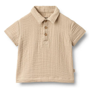Wheat - Svend Organic Cotton Baby Shirt | Sand