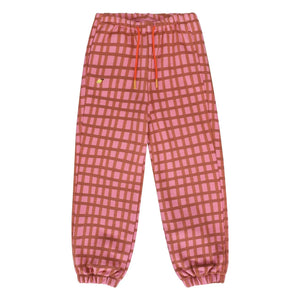 Sticky Lemon - Lemon plaid joggers | Powder pink