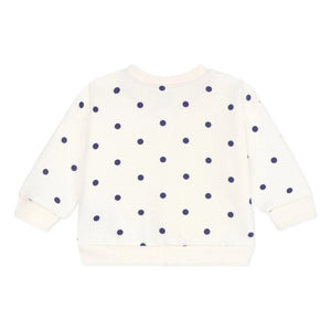 Petit Bateau - Molton Noktalı Ceket | Ecru