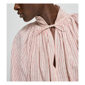 Laurence Bras - Wheela Striped Cotton Blouse | Beige