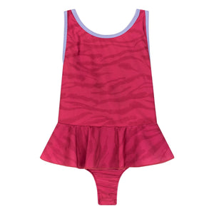 My First Cantê - Shirley Zebra Ruffled Swimsuit | Powder Pink