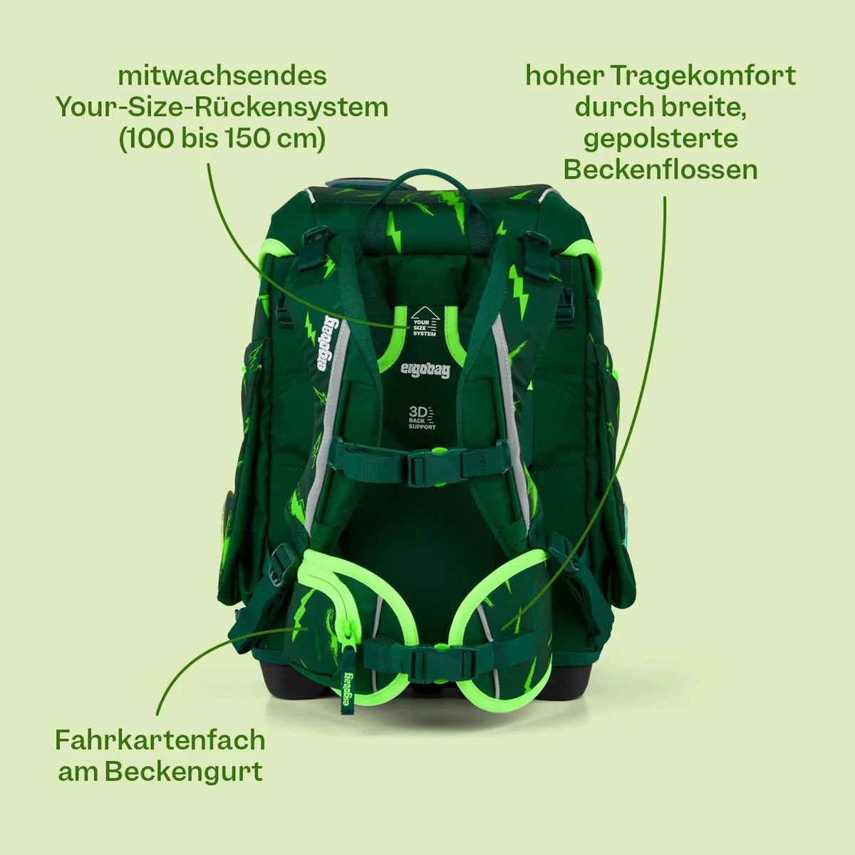 Ergobag - School Backpack Set cubo Wonbearcastle