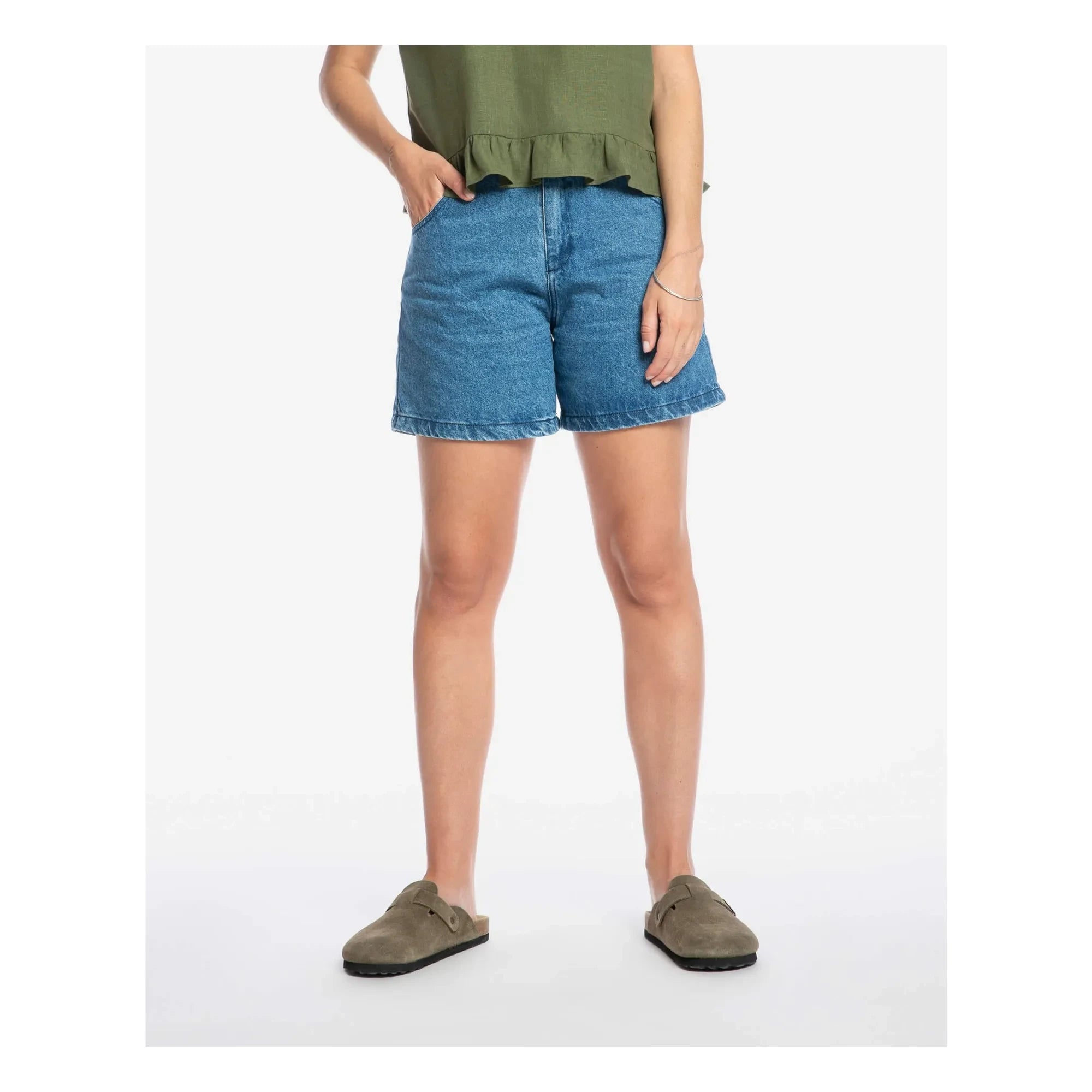Matona - Denim Organic Cotton Shorts | Blue