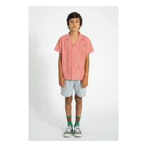 Piupiuchick - Striped Denim Shorts | Blue