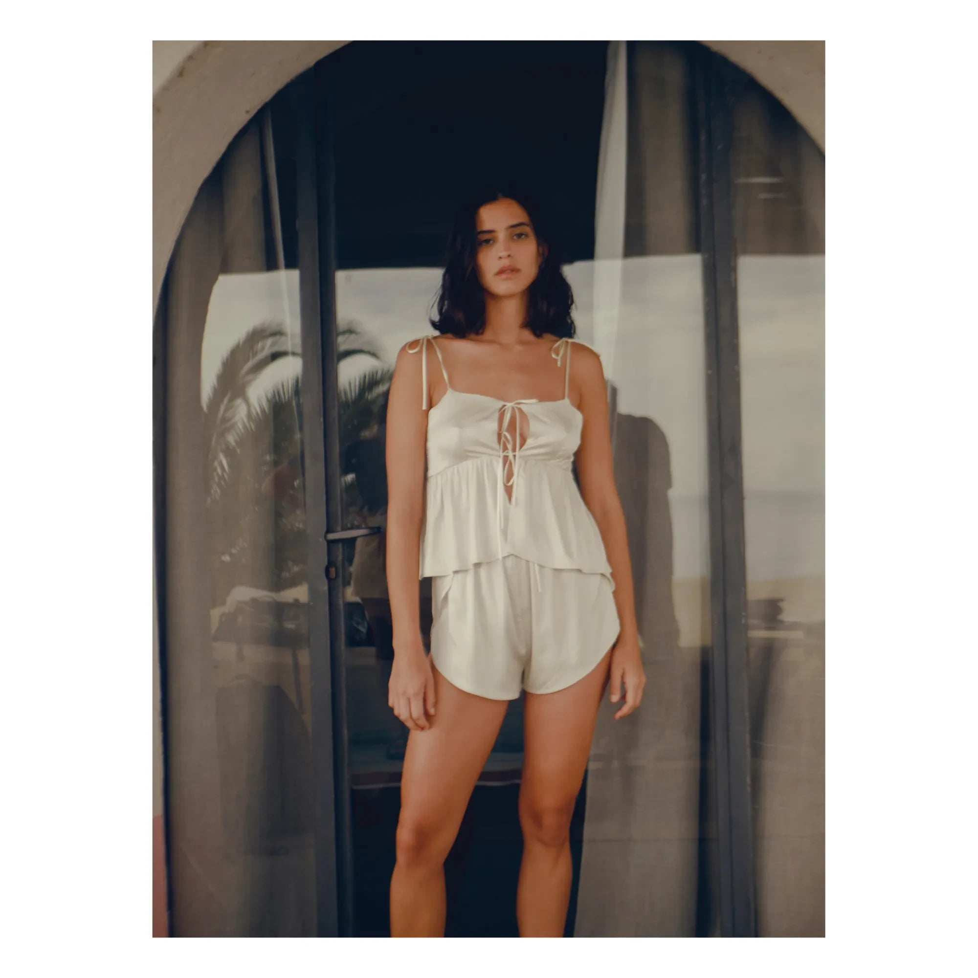 Icone - Romy Satin Top | Beige