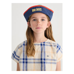 Bobo Choses - Color Block Recycled Fiber Sailor Beret | Navy Blue