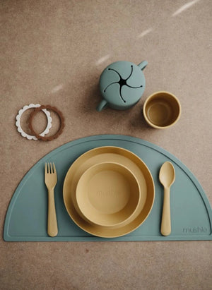 Mushie - Plates - Set of 2 | Yellow