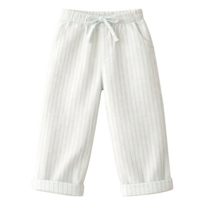 Lililotte - Paul Striped Gabardine Organic Cotton Pants | Mint Green
