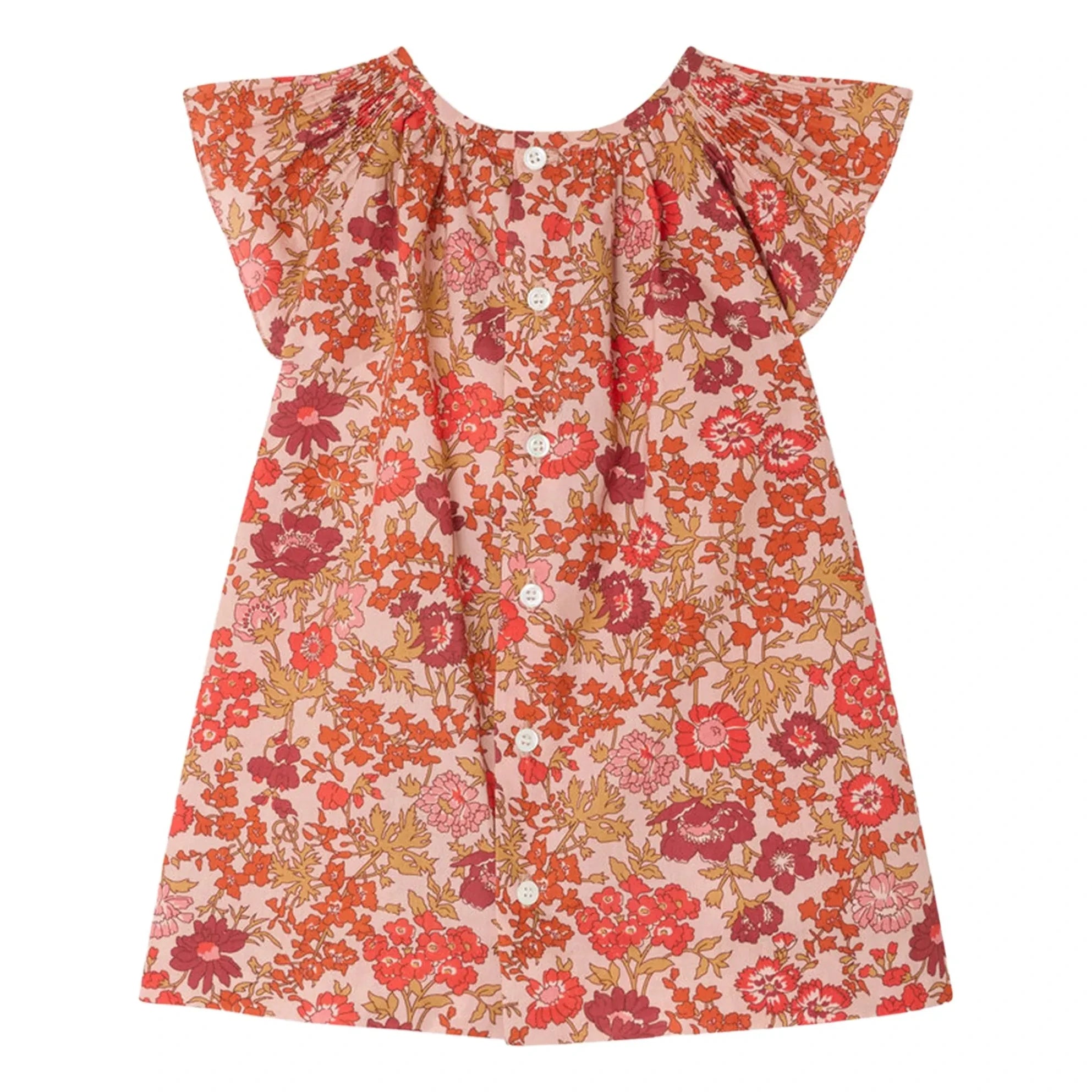 Bonpoint - Carmella Fleurie Organic Cotton Dress | Dust Pink