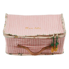 Emile et Ida - Small Vichy storage box | Pink