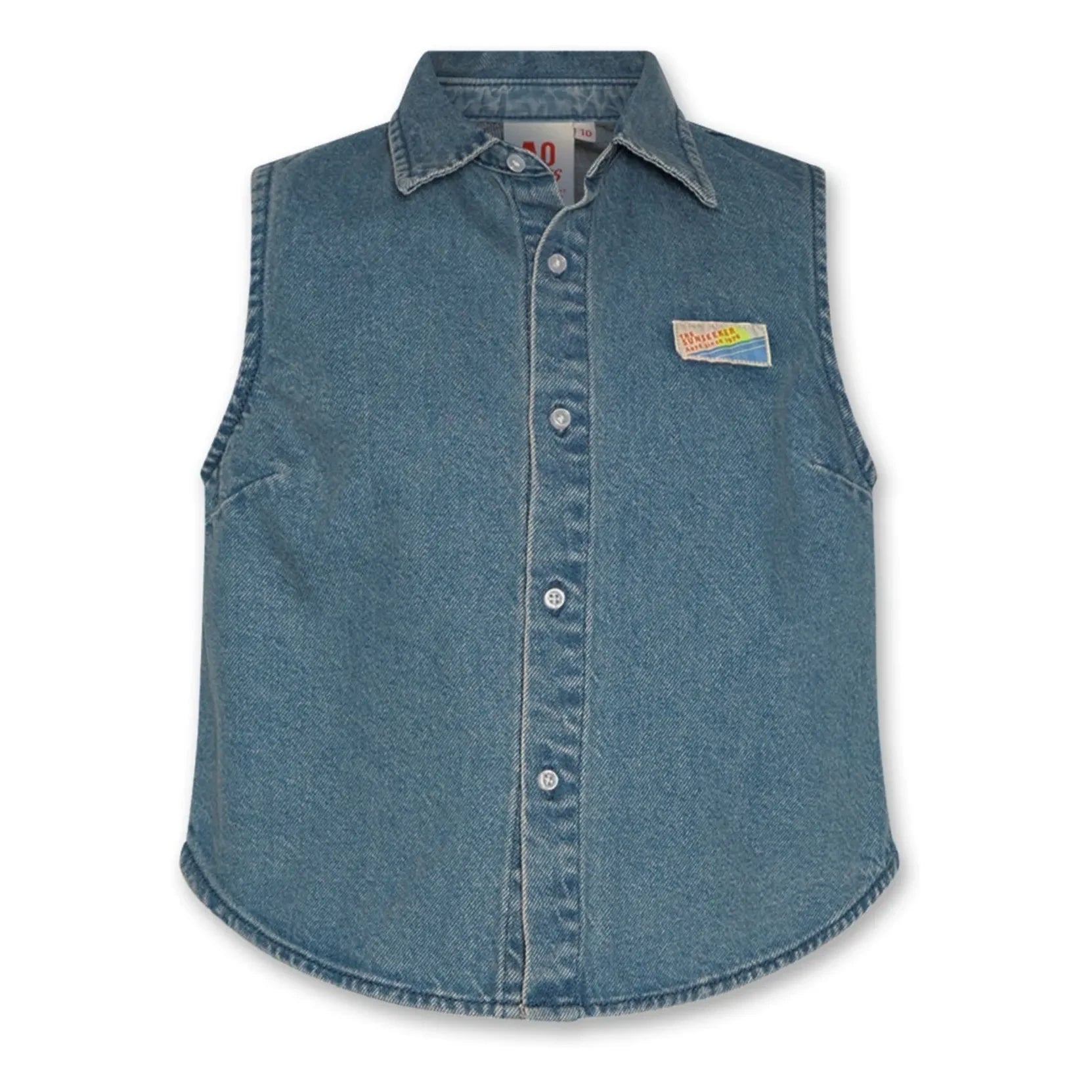 AO76 - Jacky Sleeveless Denim Shirt | Blue