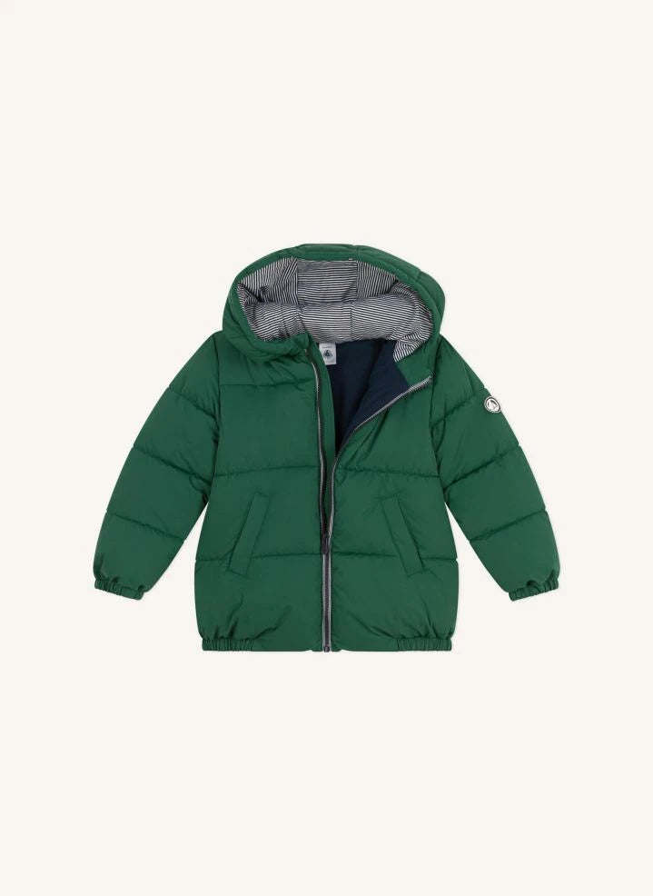 Petit Bateau - Düz Desenli Dolgulu Mont | Krom yeşili