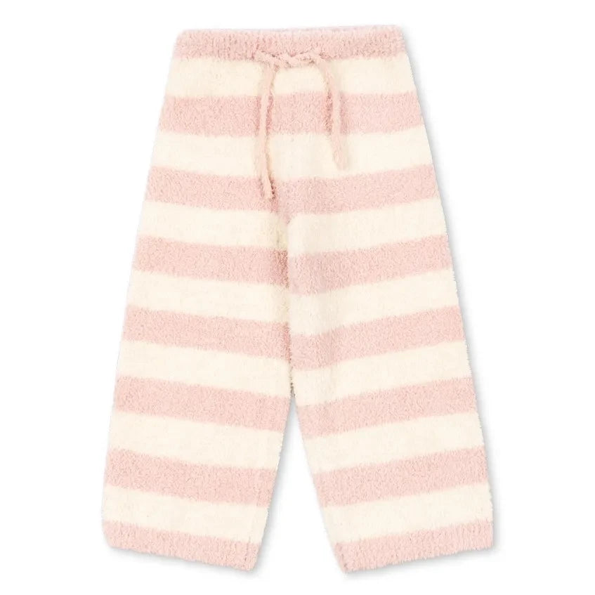 Konges Sløjd - Yumuşak Çizgili Polar Astarlı Pantolon | Pembe